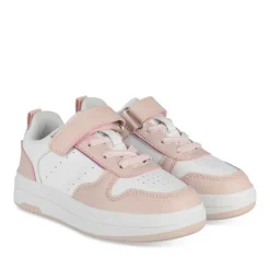 Baskets BLANC Fille Motif Uni Scratch