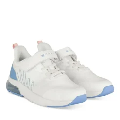 Baskets BLANC Fille Motif Uni Scratch