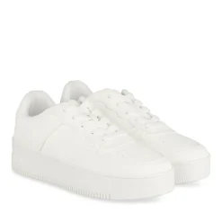 Baskets BLANC Fille Motif Uni Lacets
