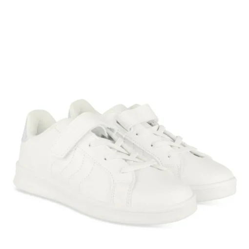 Baskets BLANC Fille Motif Iridescent Scratch