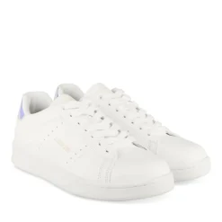 Baskets BLANC Fille Motif Uni Lacets