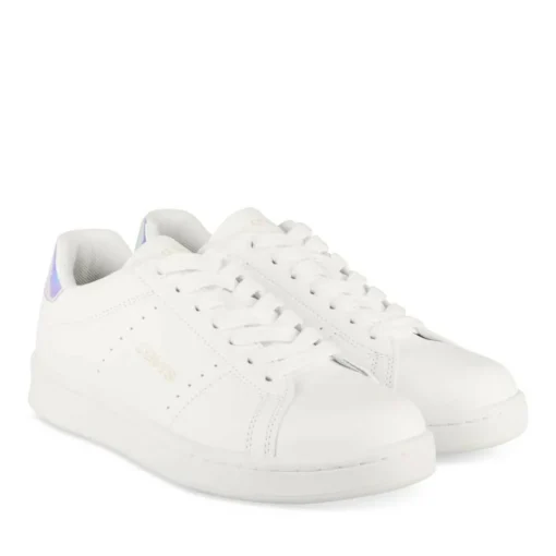 Baskets BLANC Fille Motif Uni Lacets