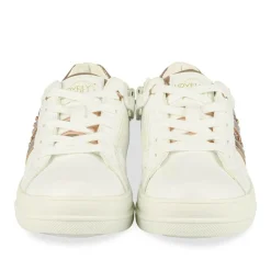 Baskets BLANC Fille Motif Paillettes Lacets