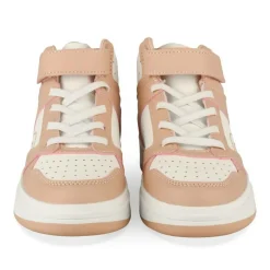 Baskets BLANC Fille Motif Uni Scratch
