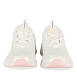 Baskets BLANC Fille Motif Iridescent Lacets