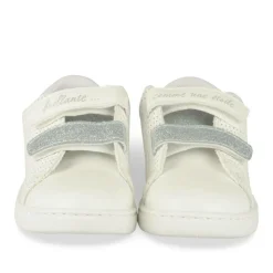 Baskets BLANC Fille Motif Uni Scratch