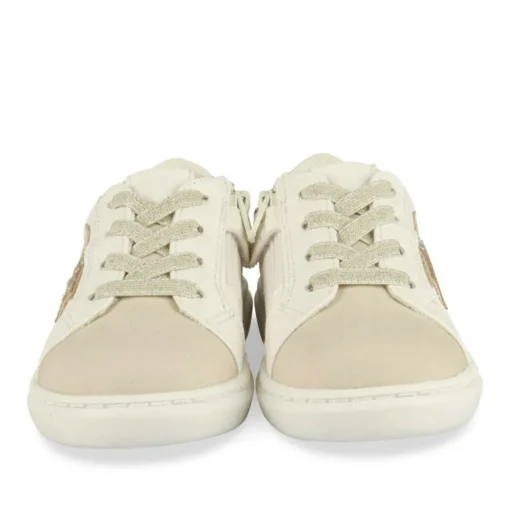 Baskets BLANC Fille Motif Etoiles Fermeture éclair