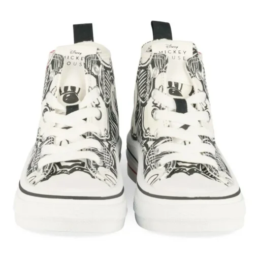 Baskets BLANC Fille Motif Animal Lacets