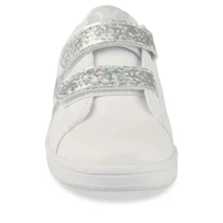 Baskets BLANC Fille Motif Uni Scratch
