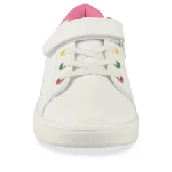 Baskets BLANC Fille Motif Multicolore Scratch