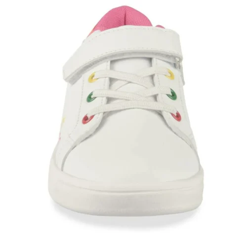 Baskets BLANC Fille Motif Multicolore Scratch