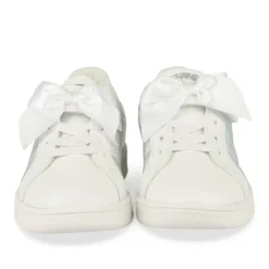 Baskets BLANC Fille Motif Uni Scratch
