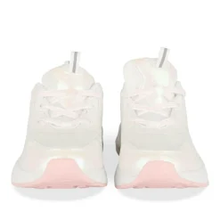 Baskets BLANC Fille Motif Iridescent Elastique
