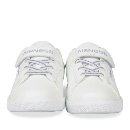 Baskets BLANC Fille Motif Uni Scratch