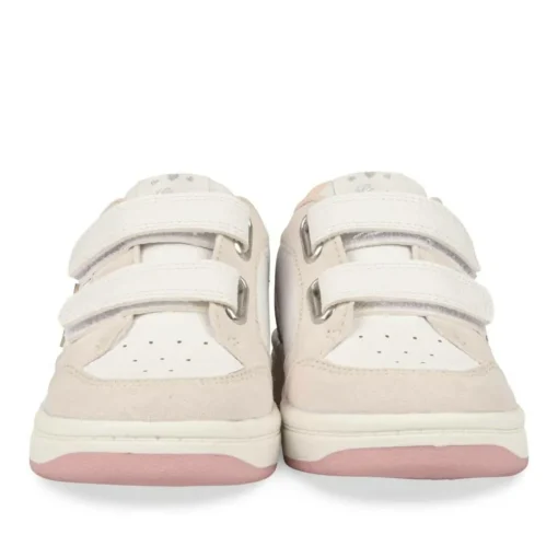 Baskets BLANC Fille Motif Coeurs Scratch