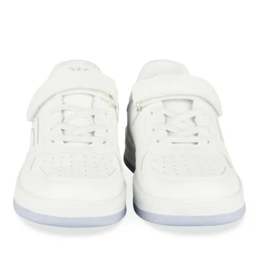 Baskets BLANC Fille Motif Uni Lacets