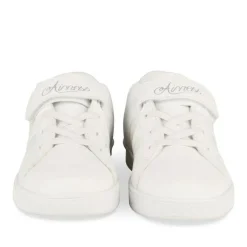 Baskets BLANC Fille Motif Uni Scratch