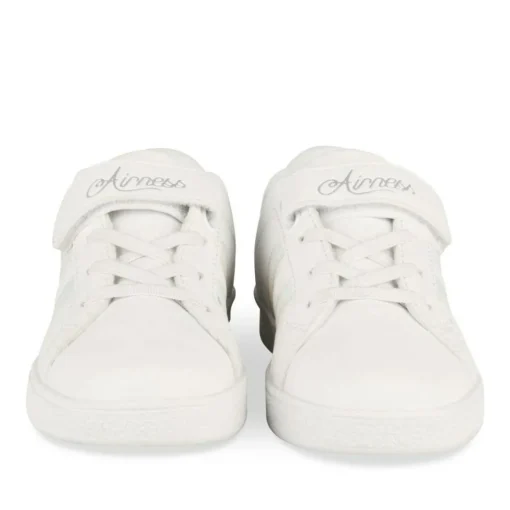 Baskets BLANC Fille Motif Uni Scratch