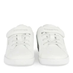Baskets BLANC Fille Motif Uni Scratch