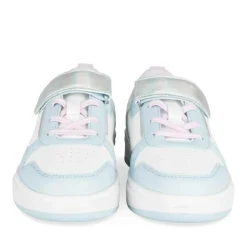 Baskets BLANC Fille Motif Uni Scratch