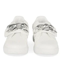 Baskets BLANC Fille Motif Chaîne Scratch