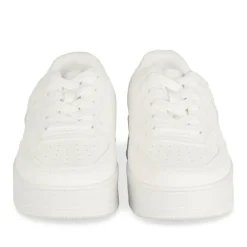 Baskets BLANC Fille Motif Uni Lacets