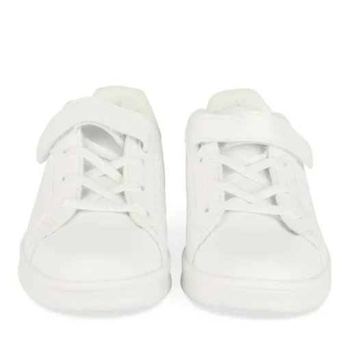 Baskets BLANC Fille Motif Iridescent Scratch