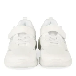 Baskets BLANC Fille Motif Uni A Enfiler