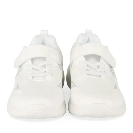 Baskets BLANC Fille Motif Uni A Enfiler