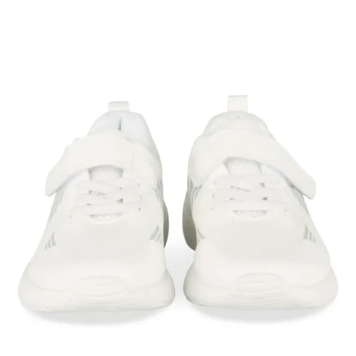 Baskets BLANC Fille Motif Uni Scratch
