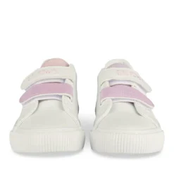 Baskets BLANC Fille Motif Uni Scratch