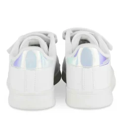 Baskets BLANC Fille Motif Iridescent Scratch