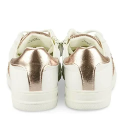 Baskets BLANC Fille Motif Paillettes Lacets