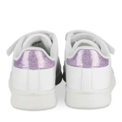 Baskets BLANC Fille Motif Paillettes Scratch