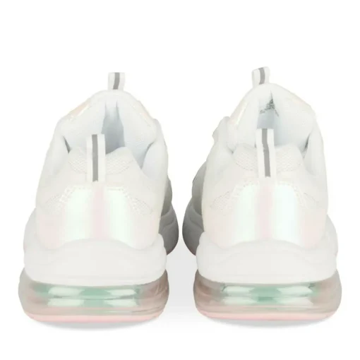 Baskets BLANC Fille Motif Iridescent Lacets