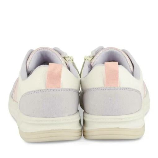 Baskets BLANC Fille Motif Iridescent Fermeture éclair