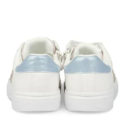 Baskets BLANC Fille Motif Paillettes Lacets