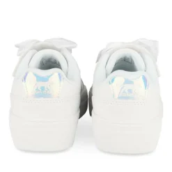 Baskets BLANC Fille Motif Uni Scratch