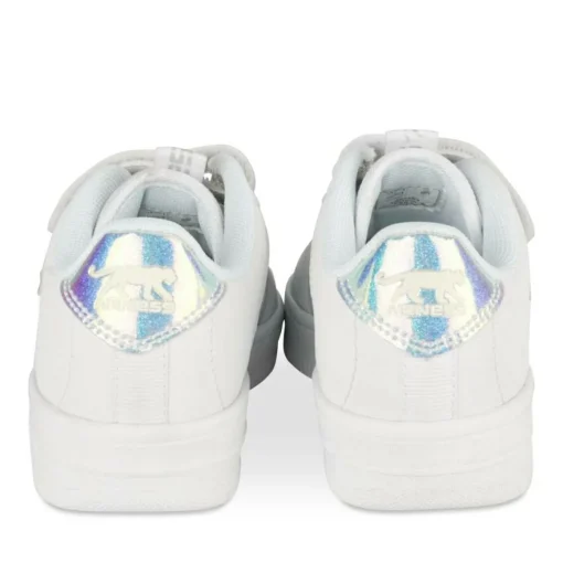 Baskets BLANC Fille Motif Uni Lacets