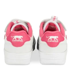 Baskets BLANC Fille Motif Uni Scratch