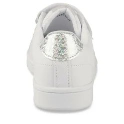 Baskets BLANC Fille Motif Uni Scratch