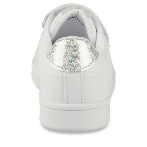 Baskets BLANC Fille Motif Uni Scratch