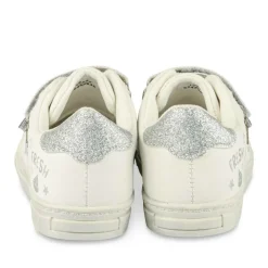 Baskets BLANC Fille Motif Paillettes Scratch
