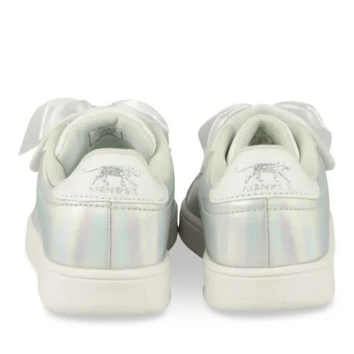 Baskets BLANC Fille Motif Uni Scratch