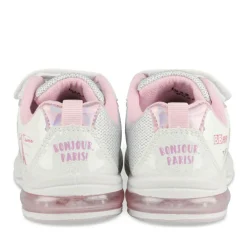 Baskets BLANC Fille Motif Uni Scratch