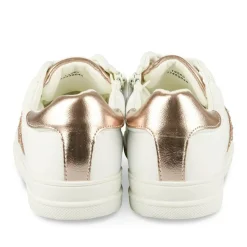 Baskets BLANC Fille Motif Paillettes Lacets