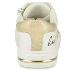 Baskets BLANC Fille Motif Paillettes Lacets
