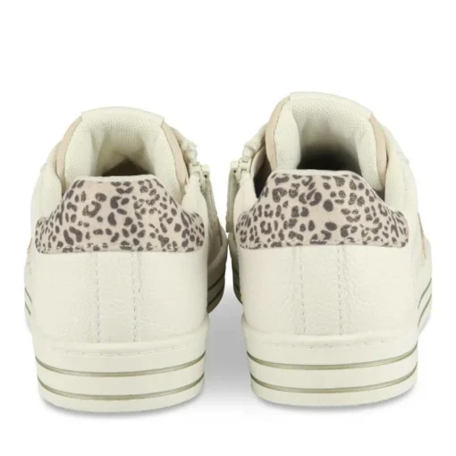Baskets BLANC Fille Motif Paillettes Lacets