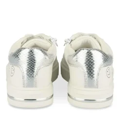 Baskets BLANC Fille Motif Paillettes Lacets
