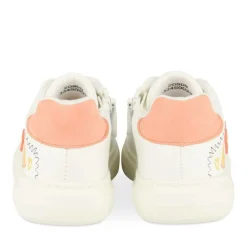 Baskets BLANC Fille Motif Fleuri Lacets